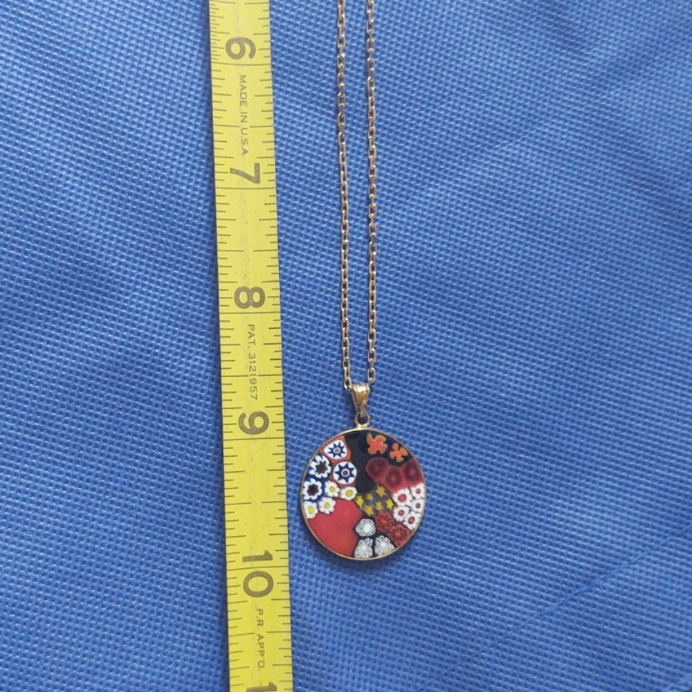 Millefiori Pendant on 20" chain